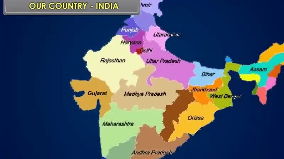 Class 6 English Medium Social science Animated video of OUR COUNTRY-INDIA