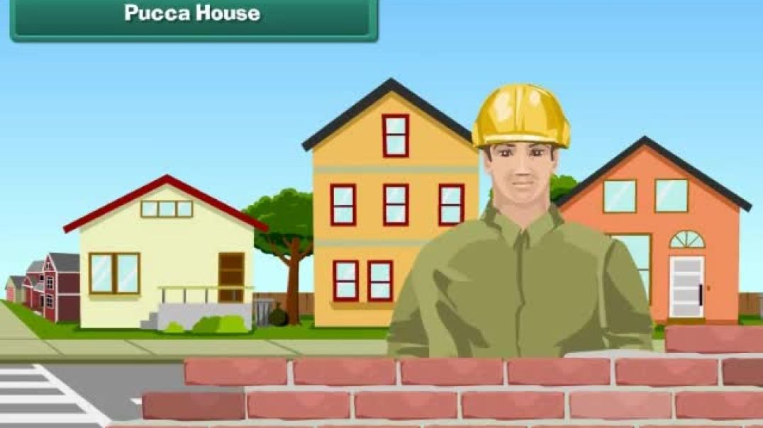 Class 1 English Medium EVS Animated video of Housing