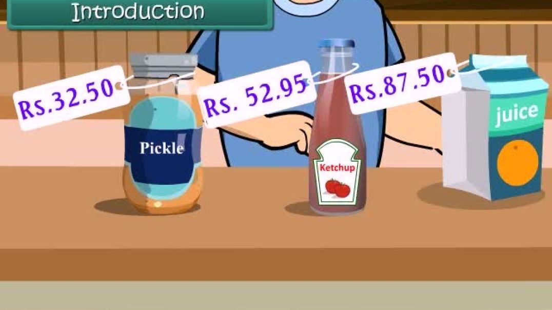 Class 6 English Medium Maths Animated video of Applications of Decimals