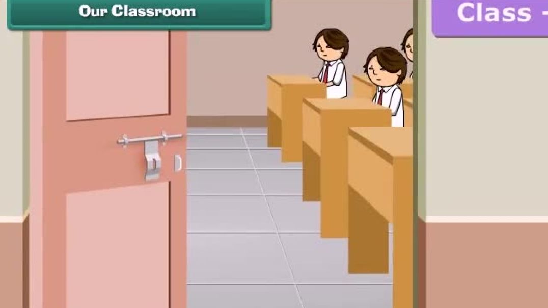 Class 1 English Medium EVS Animated video of Our School
