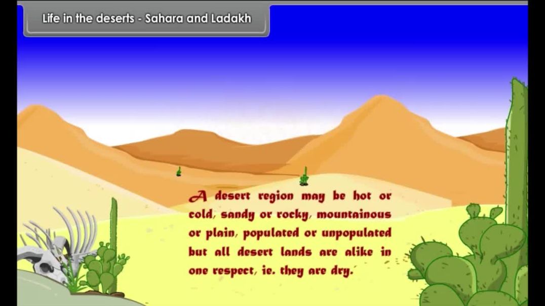 Class 7 English Medium Social Science Animated video of Life in the Desert-Sahara and Ladakh