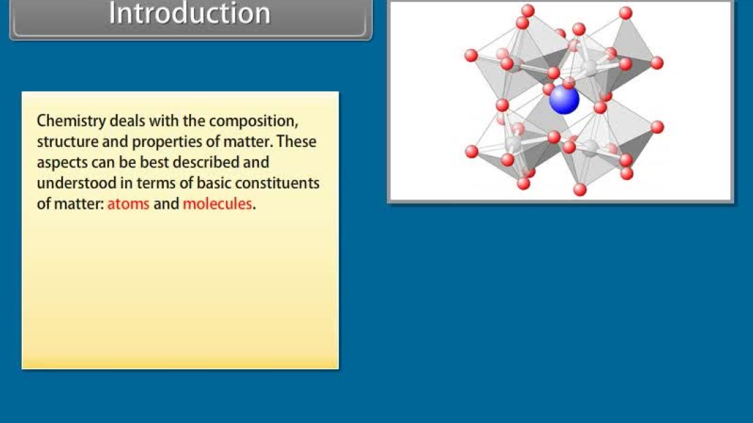 Class 11 th English Mediam Chemistry Animated video of Some Baisic Concepts of Chemistry-I