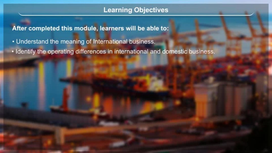 Class 11 th English Mediam Commerce Animated video of International Business